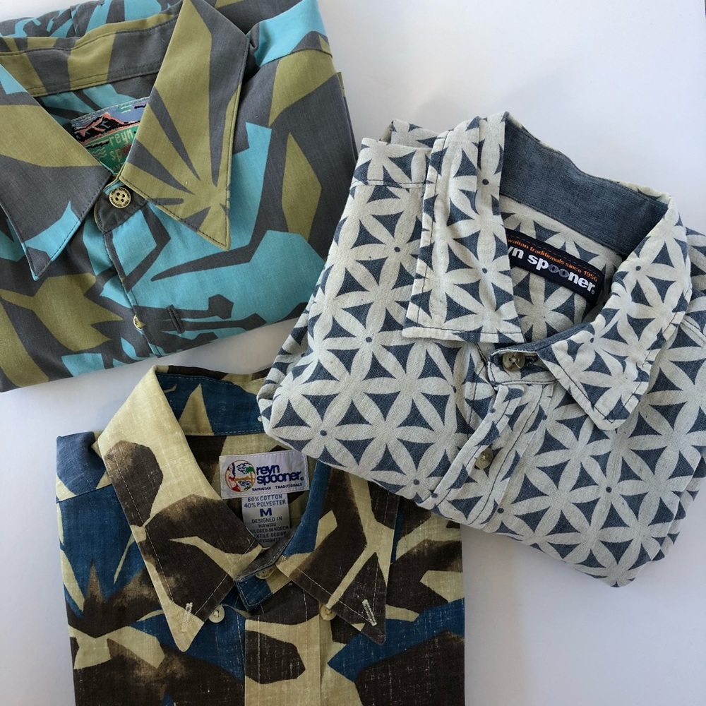 Men’s medium HAWAIIAN SHIRT 3-pack - Reyn Spooner